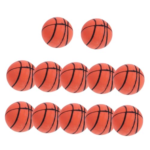 Vaguelly 12St Mini-Basketball für kinderspielzeug flummiset Kleiner Basketball geschmolzener Basketball Lernspielzeug für das Gehirn Sportangebot für Plastik Orange von Vaguelly