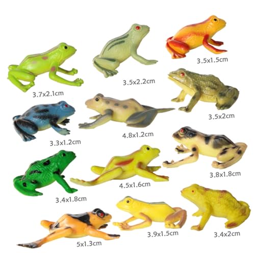 Vaguelly 12St Spielzeug PVC Tierfiguren Tropische Tiermodelle Figur für Kinder Frosch einstellen von Vaguelly