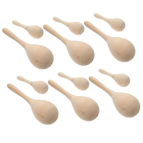 Vaguelly 12St Rassel Maracas- aus Holz Musikinstrumente, Kleinkindmusikspielzeug Percussion-Maracas Musikspielzeug für Maracas-Schüttler aus Holz hölzern Vaguelly 12St Rassel Maracas- aus Holz Musikinstrumente, Kleinkindmusikspielzeug Percussion-Maracas Musikspielzeug für Maracas-Schüttler aus Holz hölzern von Vaguelly