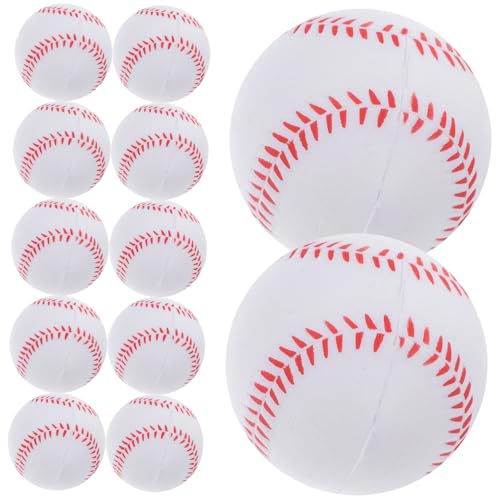 Vaguelly 12St Schwamm-Baseball Tauchförderer Softbälle für Ringbasis selber Machen Block Stringy Balls flummiset Weiche Softbälle zum Üben Baseball- zusammendrücken Pu Weiß von Vaguelly