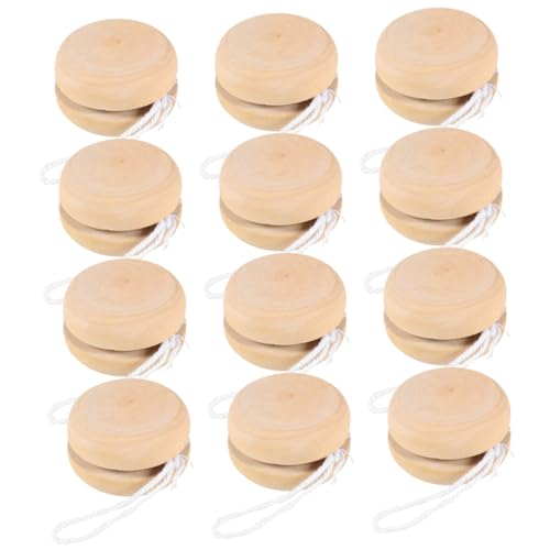 Vaguelly 12St Yoyo-Ball basteln für bastelmaterial für Party-Yo-Yo Educational Toys Yo-Yo Graffiti-Kugeln aus Holz kleine Holzkugeln Party-Jo-Jo-Bälle hölzern von Vaguelly