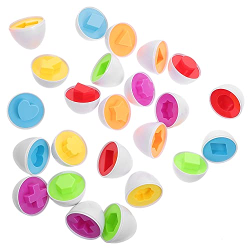 Vaguelly 12St intelligente Eier lernspiel Kleinkinder Gedächtnisspielzeug Educational Toys Abnehmbare passende Ei- Bildungsspielzeug Plastik von Vaguelly