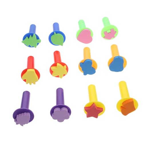 Vaguelly 12St reiben bastelset basteln für Party für bastel Set für kiddostempel Belohnungen im Klassenzimmer Malstempel für Plastik von Vaguelly