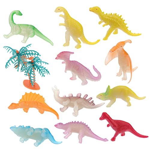 Vaguelly 12Stücke Leuchtende Dinosaurier Modelle Realistische Tierfiguren für Umweltfreundliches für Dinosaurier Themenpartys und Tägliches von Vaguelly