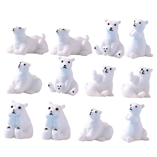 Vaguelly 12Stücke Mini Bärenfiguren Für Desktop Garten DIY Kleine Bärendekorationen Für Kreative Bastelprojekte von Vaguelly