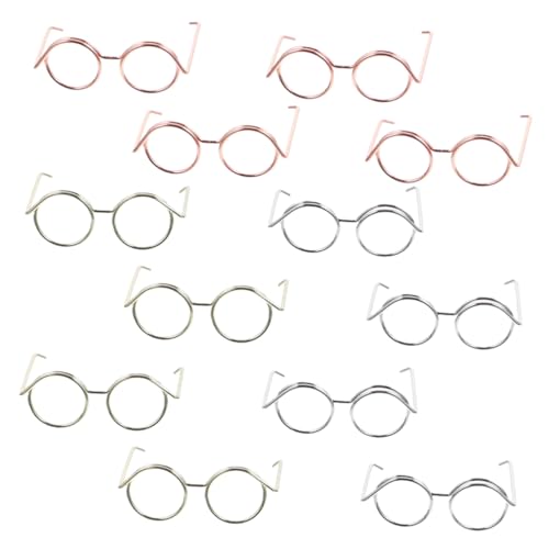 Vaguelly 12Stücke Mini Puppenbrille aus Kupferdraht Puppendekorationsbedarf Roségold für Rollenspiele und Kreative Aktivitäten mit Puppen Vaguelly 12Stücke Mini Puppenbrille aus Kupferdraht Puppendekorationsbedarf Roségold für Rollenspiele und Kreative Aktivitäten mit Puppen von Vaguelly