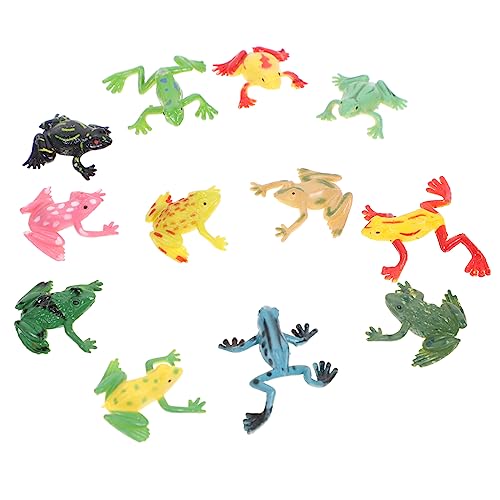 Vaguelly 12st Simulierter Tropischer Laubfrosch Frosch Figur Kleine Froschfiguren Plastikfroschspielzeug Für Frösche Dekorationen Frösche Kleine Frösche PVC von Vaguelly