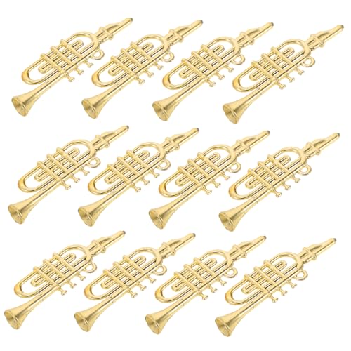 Vaguelly Miniatur-trompete Weihnachtsschmuck 12 Stück Musikinstrument Für Baum Puppenhaus von Vaguelly