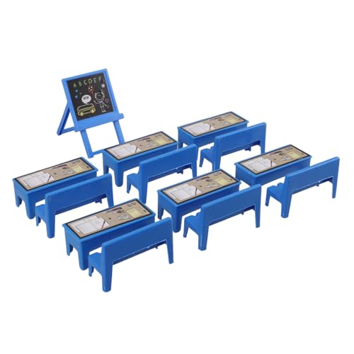 Vaguelly Miniatur-schulbedarf-Spielzeug-Set 13pcs Puppenhaus Schreibtischstuhl Für Kinder Spielzimmer von Vaguelly