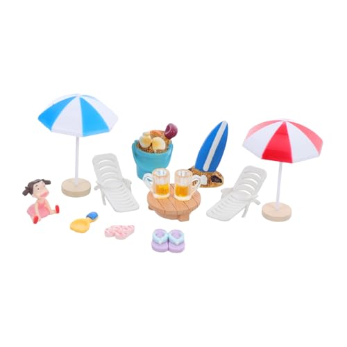 Vaguelly 13 Stück Teiliges Set aus Beach Figuren für Kreative DIY Projekte für Sommerpartys Landschaftsdekoration und Spielzeughaus Dekoration von Vaguelly
