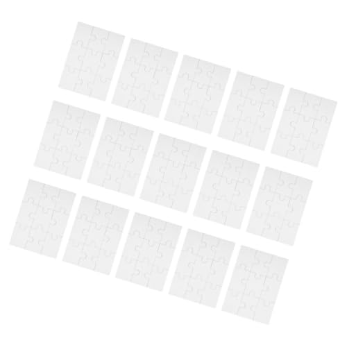 Vaguelly 15 Blatt Leere Puzzles Rätsel Zeichnen Von Puzzle-Handwerk 3D-rätsel Zubehör Basteln Leere Puzzles Selber Machen Zeichenrätsel DIY-rätsel Puzzle-rohlinge Zeichnen Papier Weiß von Vaguelly