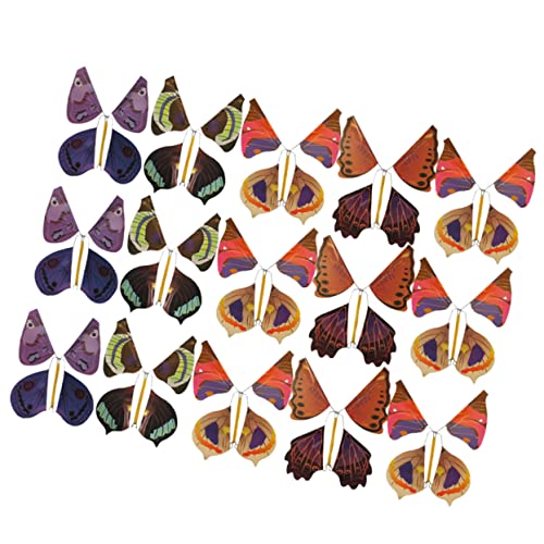 Vaguelly 15 Stück Kinderschmetterling Drachen fliegendes Schmetterlingsspielzeug Party Gefälligkeiten spaß tischläufer Weihnachten + Requisiten Schmetterling aus Metall von Vaguelly