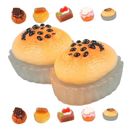Vaguelly 15 Stück Miniatur Dessert Kuchen Modelle Teiliges Realistische Fake Desserts für Puppenhaus Küche und Miniaturszenen Hochwertige Deko Accessoires aus Langlebigem Material von Vaguelly