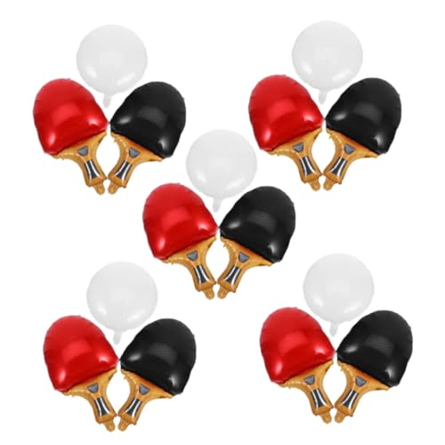 Vaguelly 15 Stück Pingpong Ballons Aluminiumfolie Tischtennis Deko Sportparty Ballons Wiederverwendbar Rote Schwarze Schläger Weiße Bälle Für Geburtstagsfeiern Sportturniere Vaguelly 15 Stück Pingpong Ballons Aluminiumfolie Tischtennis Deko Sportparty Ballons Wiederverwendbar Rote Schwarze Schläger Weiße Bälle Für Geburtstagsfeiern Sportturniere von Vaguelly