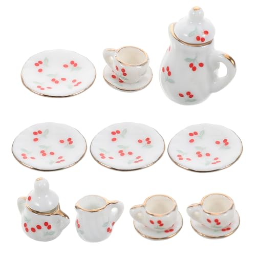 Vaguelly 15pc Miniatur Spielzeug Tee-Set Porzellan Tassen Platten Für Kinder Puppenhaus Mädchen Spielzeug Decor Vaguelly 15pc Miniatur Spielzeug Tee-Set Porzellan Tassen Platten Für Kinder Puppenhaus Mädchen Spielzeug Decor von Vaguelly
