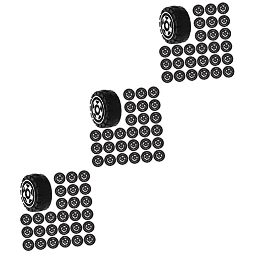Vaguelly 150 Stück Spielzeug-Reifenzubehör Mini-Reifenrad Kleine Gefälschte Reifen Mini-Auto Schwarzes Autozubehör Kinderspielzeug Kleinkindspielzeug Kinderautospielzeug Für von Vaguelly