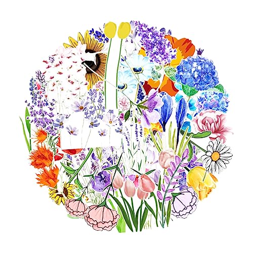 Vaguelly Blumen-Graffiti-Aufkleber 150 Stück Für Gepäck Laptop Skateboard von Vaguelly