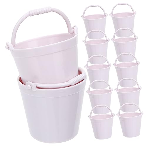 Vaguelly 15St Mini-Eimer für kinderspielzeug Spielzeugeimer für hühner spielsachen Miniatur-Eimer Eimer Miniaturdekoration Plastik Weiß von Vaguelly