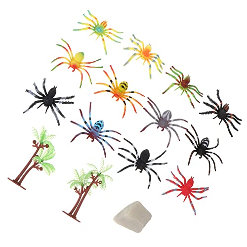 Vaguelly Realistische Kunststoff Spinne Spielzeug 15pcs Set Halloween Scary Streich Spielzeug Für Party Dekorationen von Vaguelly