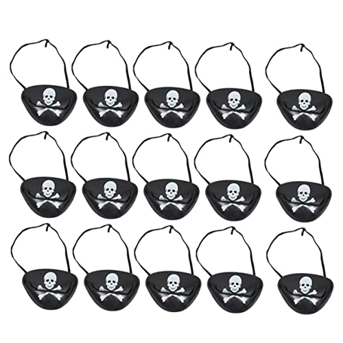Vaguelly 15stücke Piraten Augenklappen Einfache Cosplay Requisiten Für Erwachsene Für Halloween Karneval Und Piratenpartys von Vaguelly
