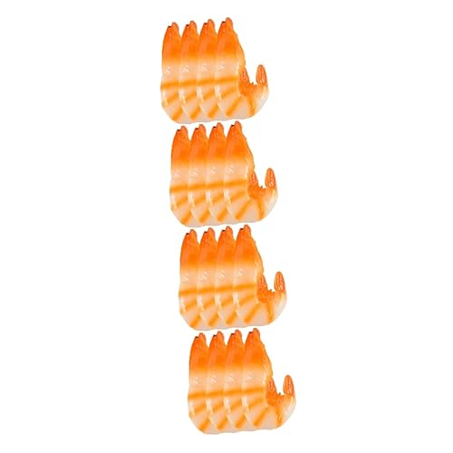 Vaguelly 16 STK Simulationsmodell Für Meeresgarnelen Gefälschte Essensfoto-Requisiten Gefälschte Garnelen Essensrequisiten Garnelen Spielzeug Japanischer Stil Lebensmittel PVC von Vaguelly