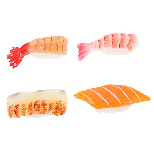 Vaguelly 16 STK Sushi-Simulation Faux-Fleisch-Modell Fake-Food-dekor Schönes Sushi-Model Miniaturspielzeug Realistisches Sushi-Modell Food-Modell Miniaturen PVC Lebensmittel Künstlich Kind von Vaguelly