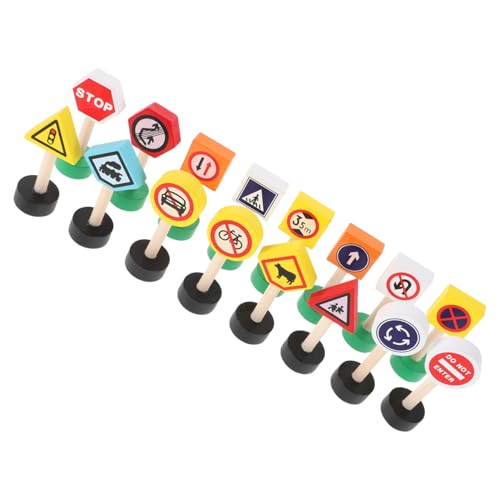 Vaguelly 16 Stück Teiliges Holzstraßenschild Spielset für Verkehrsschildspielzeug für Vorschulkinder Interaktives Lernspielzeug und Kommunikation Vaguelly 16 Stück Teiliges Holzstraßenschild Spielset für Verkehrsschildspielzeug für Vorschulkinder Interaktives Lernspielzeug und Kommunikation von Vaguelly