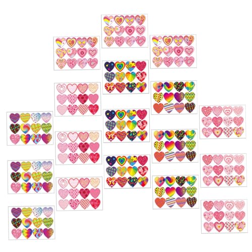 Vaguelly 18 Blatt Valentinstag Aufkleber Weihnachtsaufkleber Karten Scrapbook Aufkleber Weihnachtsdekorations Tags Nagelaufkleber Valentinstag Etikettenaufkleber Beschichtetes von Vaguelly