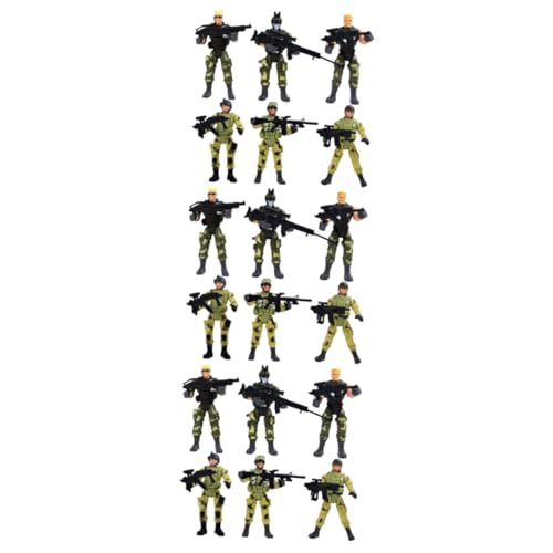 Vaguelly 18 STK Soldatenfiguren Spielzeug Lernspielzeug Mini Männer Spielzeug Militärischer Modellbausatz Militärspielzeug Für Kinder Ranger-actionfiguren Vereinigte Staaten Beweglich von Vaguelly