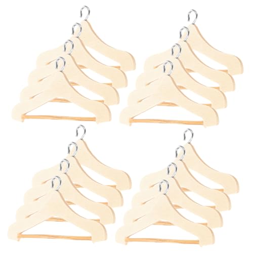 Vaguelly 18 Stück Mini-Simulationsaufhänger Kleiderbügel Mädchen Kleiderschrank Party Kleidung Puppenhaus zarte kleine Kleiderbügel Puppenkleiderbügel Mini-Kleiderbügel-Dekore Metall von Vaguelly