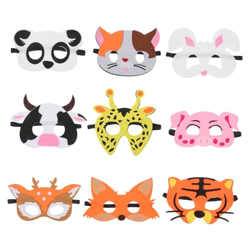 Vaguelly 18 Stück Teiliges aus Tiermasken aus Filz Lustige Cosplay Masken für Halloween Karneval und Kostümpartys Hautfreundlich Atmungsaktiv Realistische Tierdesigns Vaguelly 18 Stück Teiliges aus Tiermasken aus Filz Lustige Cosplay Masken für Halloween Karneval und Kostümpartys Hautfreundlich Atmungsaktiv Realistische Tierdesigns von Vaguelly