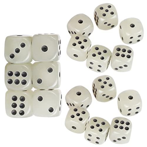 Vaguelly 18stücke Teiliges Leuchtende Seitige -würfel Für Brettspiele Spielwürfel Für Partys Und Unterricht Transparent Und Robust von Vaguelly
