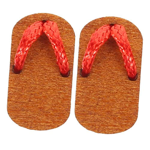 Vaguelly 1Paar Holzschuhe Für Puppenhäuser DIY Puppenholz Clogs Mit Faden Ergänzung Für Bjd Puppen Und Dekorationen von Vaguelly