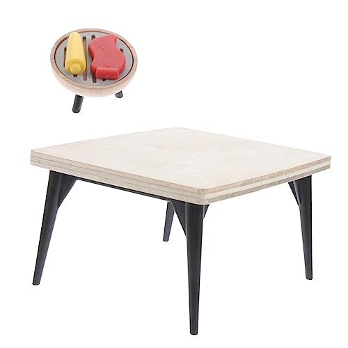 Vaguelly 1 Set Mini-grillmodell Für Jungen Und Mädchen Spielküchengeräte Realistisches Miniatur-grilltisch-Set Für Puppenhaus- von Vaguelly