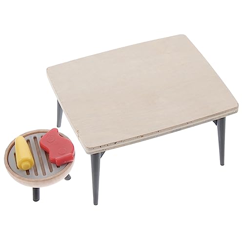Vaguelly 1Satz Grill Modell Für Puppenhaus Mini Küchenmöbel Mit Tischdekoration Zubehör Für Kreative DIY Projekte Ergänzung Für Kinderzimmer von Vaguelly