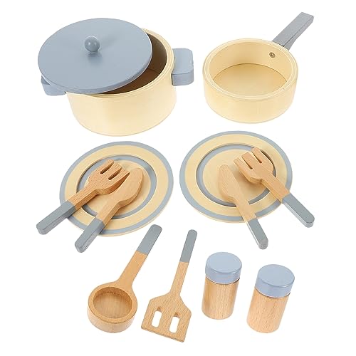 Vaguelly 1Satz Holz Kochgeschirr Spielset für Realistisches Küchenzubehör für Rollenspiele Kreatives Eltern Interaktion Zubehör für Kleine Vaguelly 1Satz Holz Kochgeschirr Spielset für Realistisches Küchenzubehör für Rollenspiele Kreatives Eltern Interaktion Zubehör für Kleine von Vaguelly