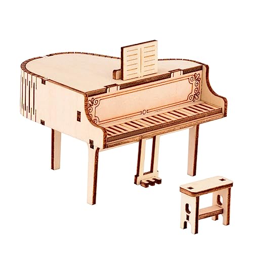 Vaguelly 1satz Holz Puzzle Musikbox DIY Klavier Modell Spielzeug Kreatives Bastelset Für Junge Mädchen Fantasie Und Geschicklichkeit Einzigartiges Holzspielzeug Zur Dekoration von Vaguelly