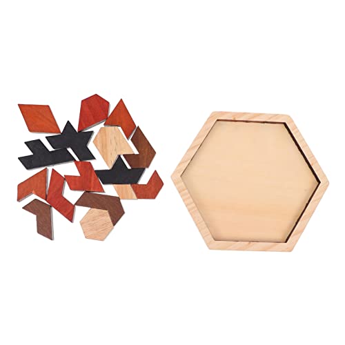 Vaguelly 1Satz Holz Tangram Puzzlespielzeug Für Kleinkinder Pädagogisches Holzspielzeug Kreativität Problemlösungsfähigkeiten Und Hand Augen Koordination Formen von Vaguelly