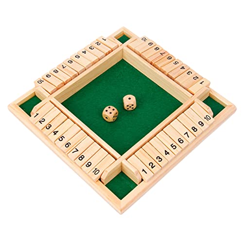 Vaguelly 1Satz Holznummer Würfelspiel Holzbrettspiel Für Spieler Interaktives Unterhaltungsspiel Für Partys Und Gesellige Abende Mit Design Für Familie von Vaguelly