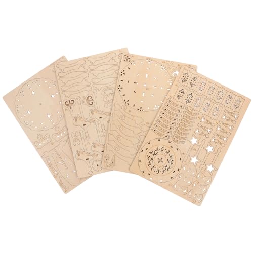 Vaguelly 1Satz Holzpuzzle Karussell Modell Kreatives DIY Puzzle Für Perfektes Und Dekoratives Ornament Für Schreibtisch Und Regal Hochwertiges Umweltfreundliches von Vaguelly