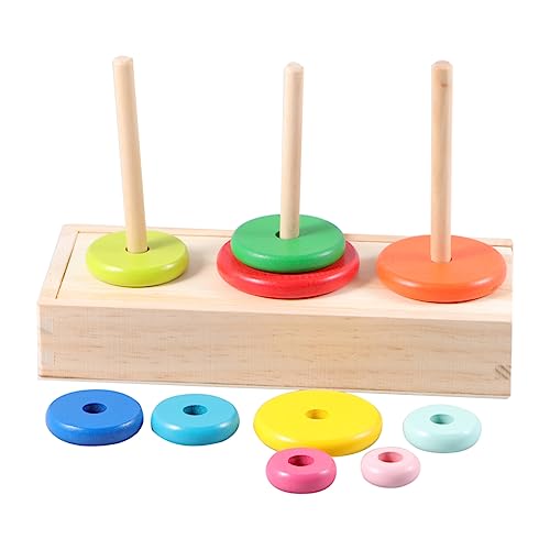 Vaguelly 1Satz Holzpuzzle Ringstapelturm für Bunter Stapelturm aus Holz Entwicklungsspielzeug für Größenerkennung für Jungen und Ab Jahr Großes Lernspielzeug Vaguelly 1Satz Holzpuzzle Ringstapelturm für Bunter Stapelturm aus Holz Entwicklungsspielzeug für Größenerkennung für Jungen und Ab Jahr Großes Lernspielzeug von Vaguelly
