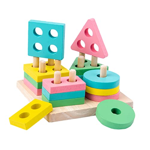 Vaguelly 1Satz Holzspielzeug Geometrische Stapel und Steckspielzeuge für Frühkindliche Bildung Fördert Hand Augen Koordination und Kognitive Fähigkeiten für Jungen Vaguelly 1Satz Holzspielzeug Geometrische Stapel und Steckspielzeuge für Frühkindliche Bildung Fördert Hand Augen Koordination und Kognitive Fähigkeiten für Jungen von Vaguelly