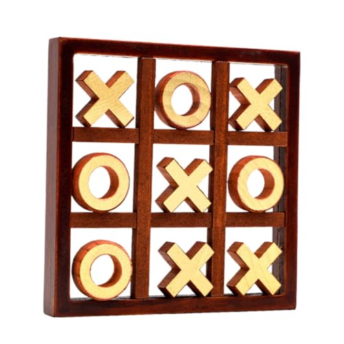 Vaguelly 1Satz Holzspielzeug Schachspiel Für Pädagogisches Xo Schachspiel Logisches Denkspiel Mit Holzschachfiguren Lustiges Für Jungen von Vaguelly