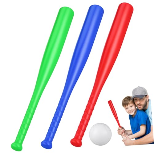 Vaguelly 1Satz Kunststoff Baseballspielzeug Set Für Teiliges Baseballschläger Und Bälle Set Für Outdoor Spiele Fördert Teamfähigkeit Und Hand Auge Koordination Farben Zufällig von Vaguelly