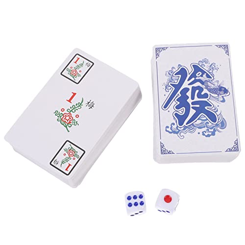 Vaguelly 1Satz Mahjong Kartenset Für Zuhause Und Reisen Mit Mahjong Karten Und Würfeln Familienbrettspiel Für Partys Und Gesellige Abende Vaguelly 1Satz Mahjong Kartenset Für Zuhause Und Reisen Mit Mahjong Karten Und Würfeln Familienbrettspiel Für Partys Und Gesellige Abende von Vaguelly