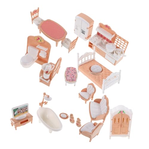 Vaguelly 1Satz Puppenhaus Möbel Set Realistisches Teiliges Zubehör für Hochwertige Mini Möbel für Rollenspiele zur Kreativen Gestaltung und Dekoration von Vaguelly