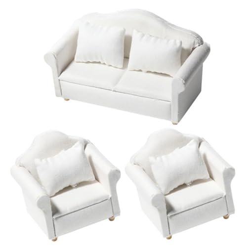 Vaguelly 1Satz Puppenhaus Sofa Und Stuhl Zubehör Dekoratives Mini Sofa Für Puppen Und Figuren Langlebig Für Kreative Spielwelten von Vaguelly