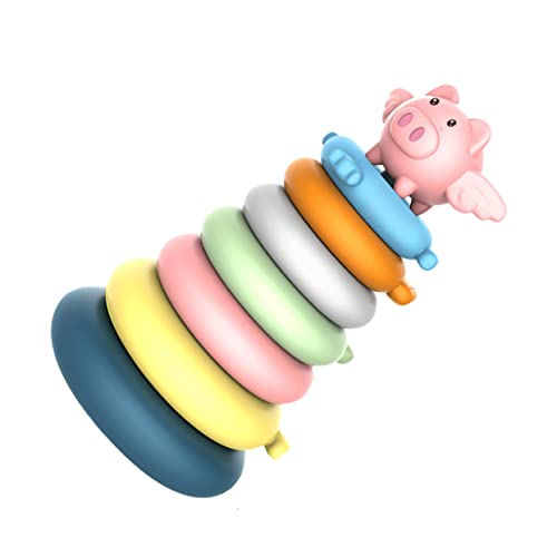 Vaguelly 1Satz Stapelspielzeug Aus Lagige Regenbogen Turmspielzeug Für Kleinkinder Fördert Frühe Kognitive Fähigkeiten Farbenfrohes Für Jungen Für Junge Mädchen Ab von Vaguelly