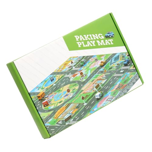 Vaguelly Stilvolles 6-teiliges Metallauto-Set Kinderverkehrsparkspielzeug Mit Spielmatte Für Die Spielzeit Mit Der Familie von Vaguelly