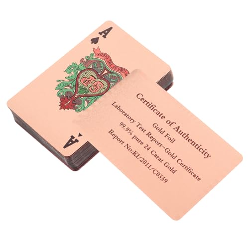 Vaguelly 1Satz Wasserfeste Spielkarten Goldene Folie Pokerkarten Für Partys Tischspiele Unterhaltsame Gastgeschenke Mit Sicherem Material Für Langlebigen Spaß Vaguelly 1Satz Wasserfeste Spielkarten Goldene Folie Pokerkarten Für Partys Tischspiele Unterhaltsame Gastgeschenke Mit Sicherem Material Für Langlebigen Spaß von Vaguelly